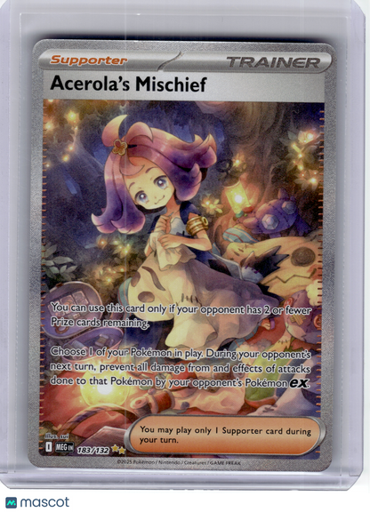 2025 Pokemon—Acerola's Mischief #183 Mega Evolution—Special Illustration Rare