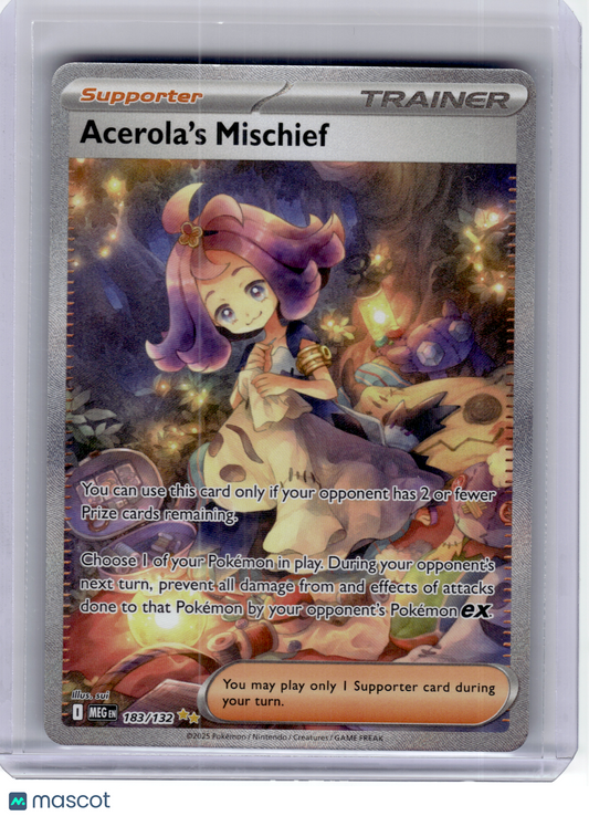 2025 Pokemon—Acerola's Mischief #183 Mega Evolution—Special Illustration Rare