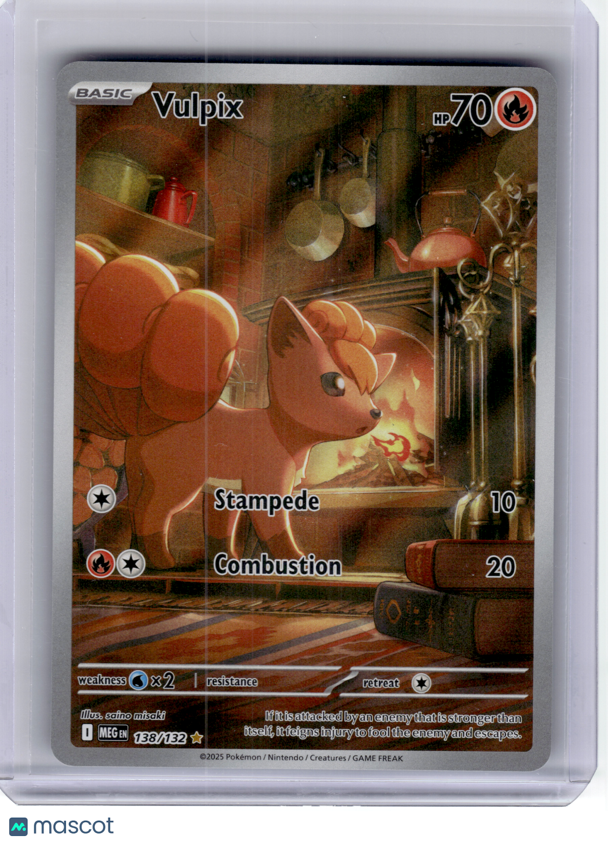 2025 Pokemon—Vulpix #138 Mega Evolution—Illustration Rare Holo