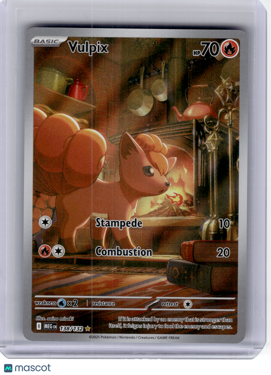 2025 Pokemon—Vulpix #138 Mega Evolution—Illustration Rare Holo