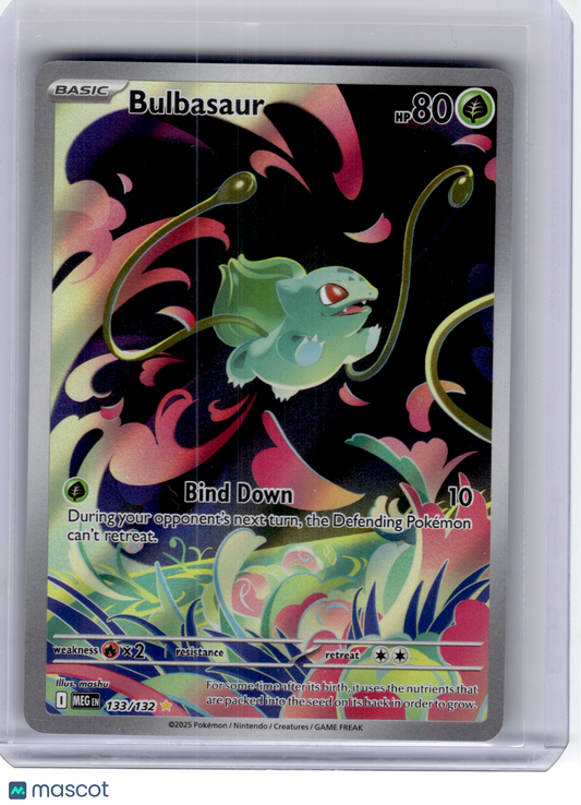 2025 Pokemon—Bulbasaur #133 Mega Evolution—Illustration Rare Holo