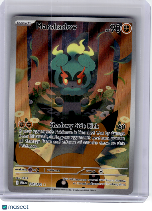 2025 Pokemon—Marshadow #146 Mega Evolution—Illustration Rare Holo