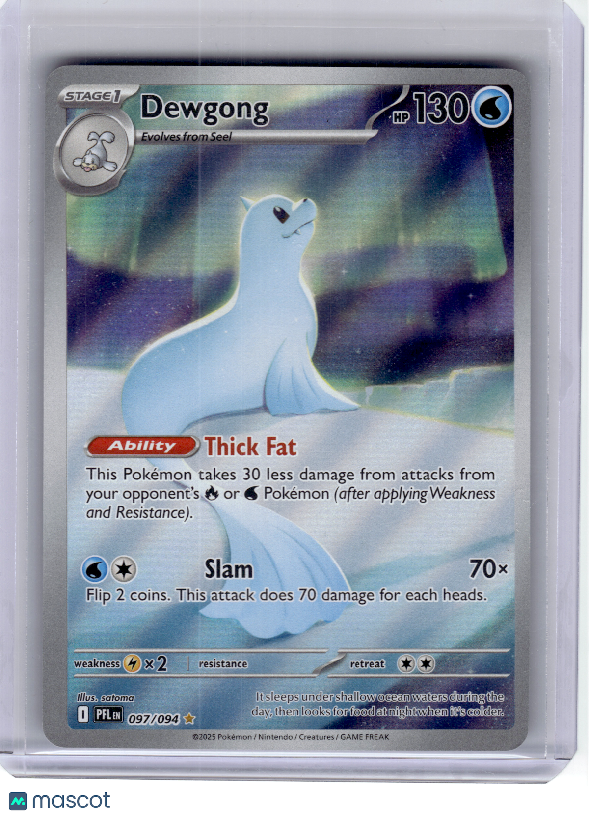 2025 Pokemon—Dewgong #97 Phantasmal Flames—Illustration Rare Holo