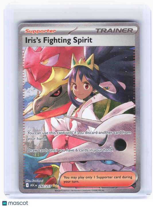 2026 Pokemon—Iris's Fighting Spirit #292/217 Ascended Heroes—SIR Holo