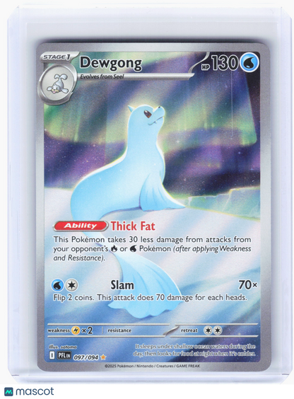 2025 Pokemon—Dewgong #097/094 Phantasmal Flames—Illustration Rare Foil