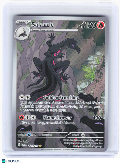 2026 Pokemon—Salazzle #224/217 Ascended Heroes—Illustration Rare Foil