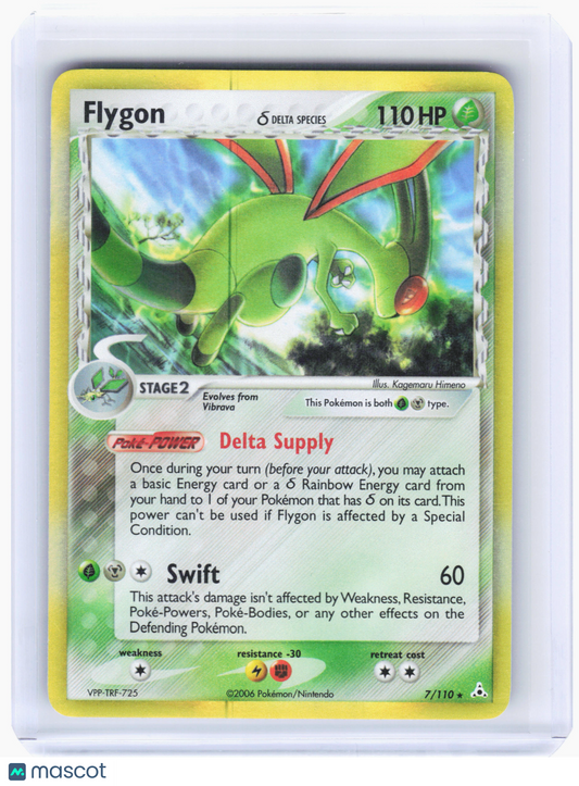 2006 Pokemon—Flygon (Delta Species) #7/110 EX Holon Phantoms—Holo Rare [LP]