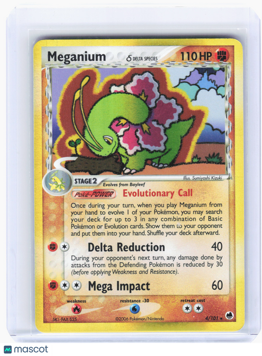 2006 Pokemon—Meganium (Delta Species) #4/101 EX Dragon Frontiers—Holo Rare[LP]