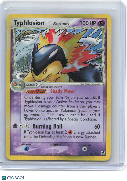 2006 Pokemon—Typhlosion (Delta Species) #12/101 Dragon Frontiers—HR Foil (LP)
