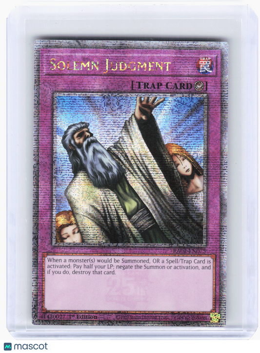 2024 YuGiOh!—Solemn Judgment #RA02-EN075 25th Anniversary RC II—SR (1st Ed)