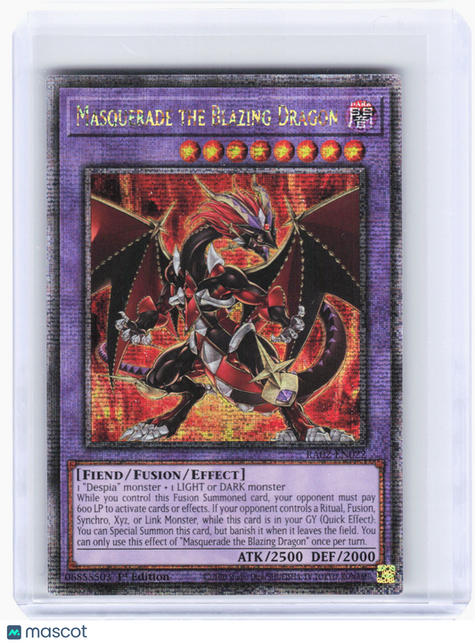 2024 YuGiOh!—Masquerade the Blazing Dragon #RA02-EN022—QCSR (1st Edition)