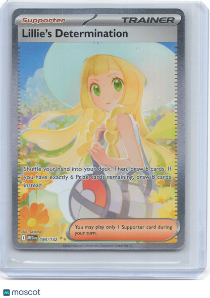 2025 Pokemon—Lillie's Determination #184/132 Mega Evolution—SIR Holo