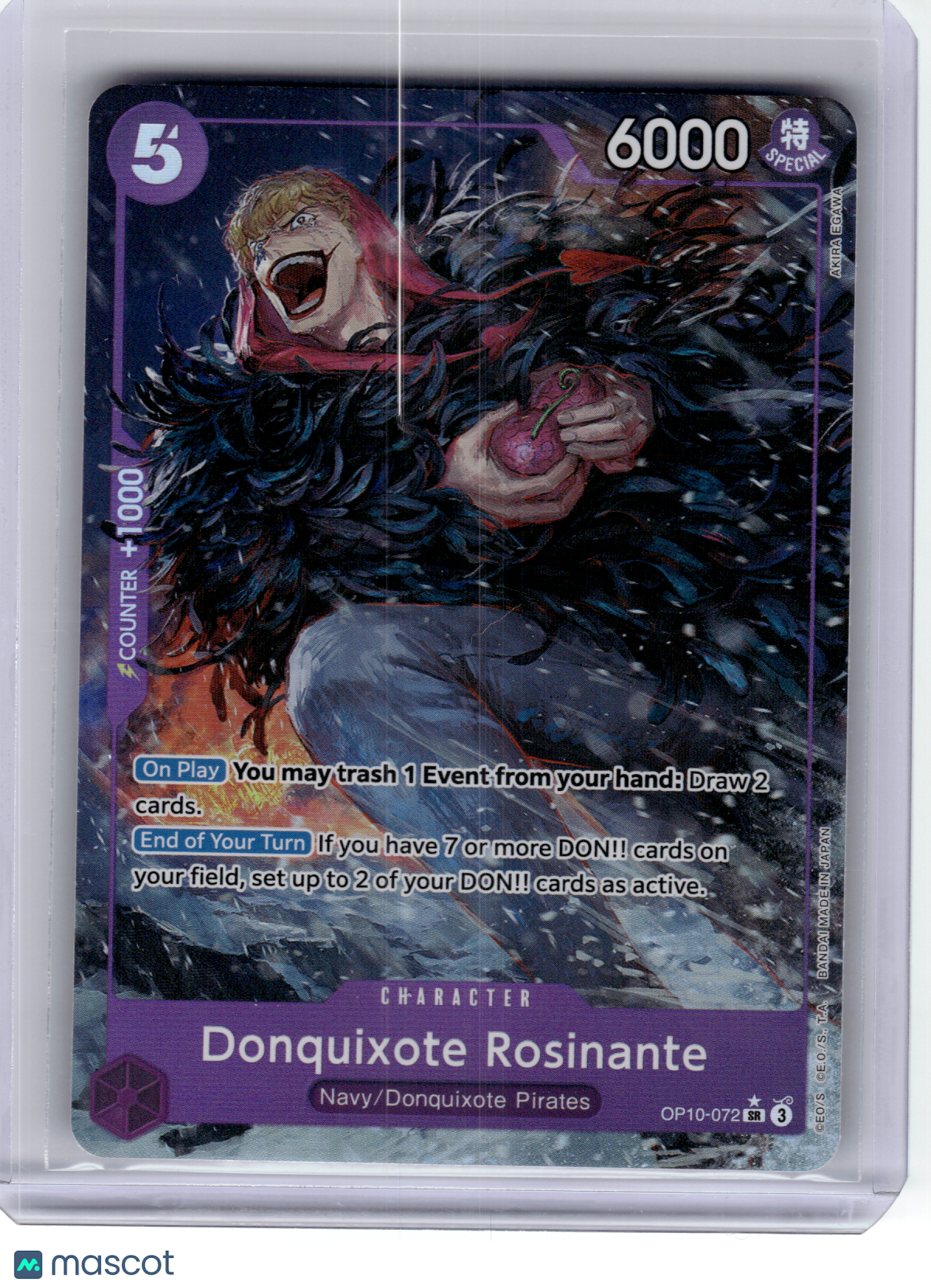 2025 One Piece—Donquixote Rosinante #OP10-072 Royal Blood—Secret Rare Foil
