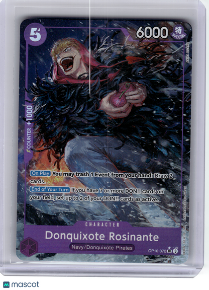 2025 One Piece—Donquixote Rosinante #OP10-072 Royal Blood—Secret Rare Foil