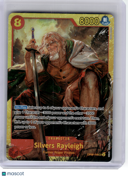 2024 One Piece—Silvers Rayleigh #OP08-118 Two Legends—Secret Rare Foil