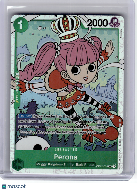 2025 One Piece—Perona #OP12-034 Legacy of the Master—Secret Rare Foil