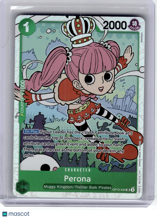 2025 One Piece—Perona #OP12-034 Legacy of the Master—Secret Rare Foil