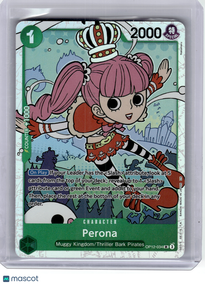 2025 One Piece—Perona #OP12-034 Legacy of the Master—Secret Rare Foil