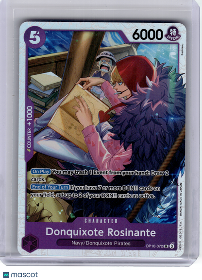 2025 One Piece—Donquixote Rosinante #OP10-072 Royal Blood—Secret Rare Foil