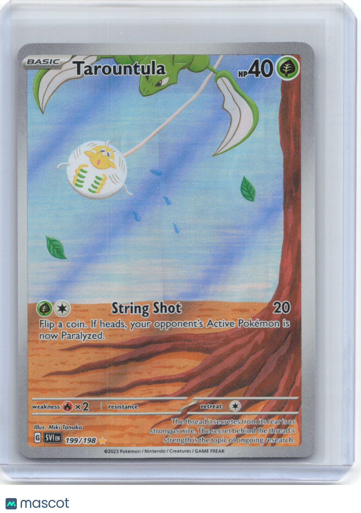 2023 Pokemon—Tarountula #199/198 Scarlet & Violet Base Set—IR Foil