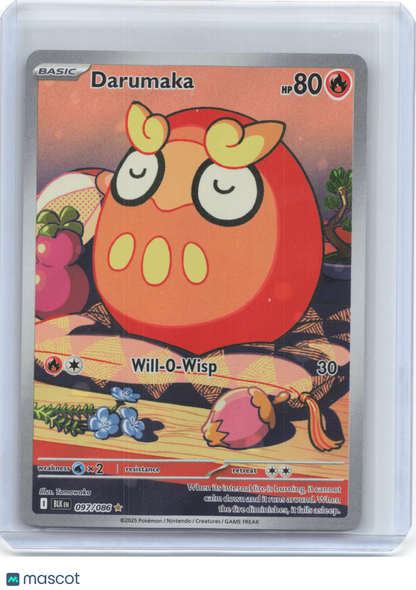 2025 Pokemon—Darumaka #97/86 Black Bolt—Illustration Rare Foil