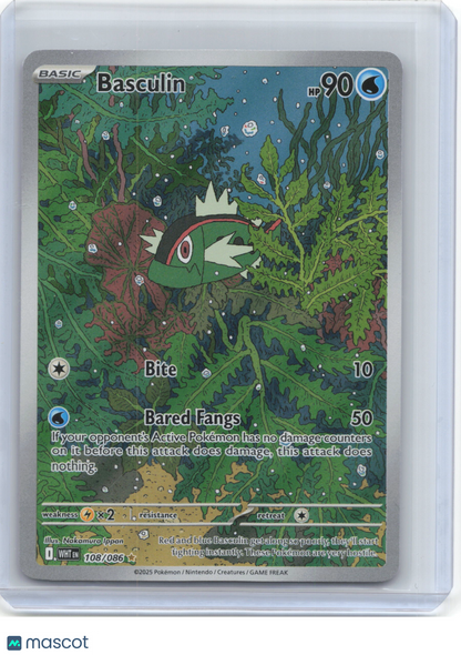 2025 Pokemon—Basculin #108/86 White Flare—Illustration Rare Foil