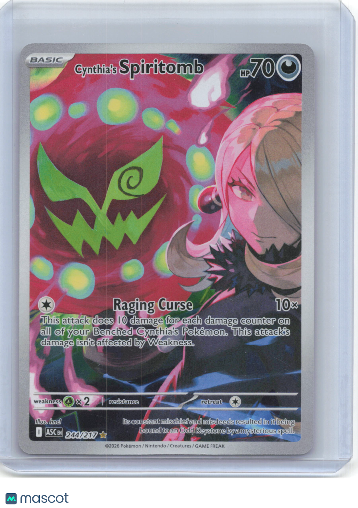 2026 Pokemon—Cynthia's Spiritomb #244/217 Ascended Heroes—Illustration Rare Foil