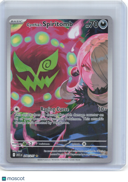 2026 Pokemon—Cynthia's Spiritomb #244/217 Ascended Heroes—Illustration Rare Foil