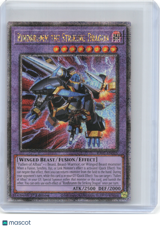 2024 Yu-Gi-Oh! TCG—Rindbrumm the Striking Dragon #RA02—QCSR Foil 1st Edition