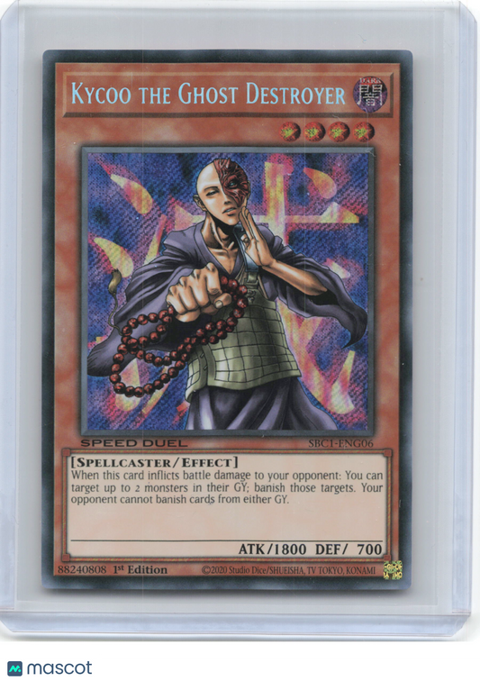 2020 Yu-Gi-Oh! TCG—Kycoo the Ghost Destroyer #SBC1-ENG06—Secret Rare Foil 1st Ed