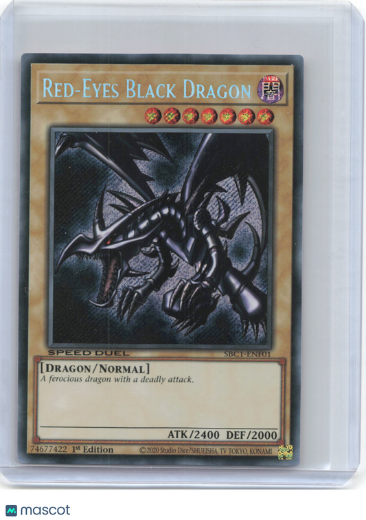 2020 Yu-Gi-Oh! TCG—Red-Eyes Black Dragon #SBC1-ENF01 —Secret Rare Foil 1st Ed