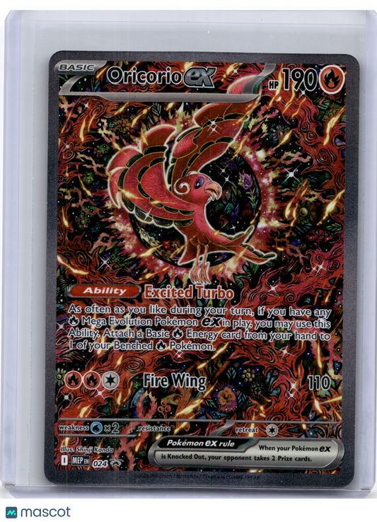 2025 Pokemon—Oricorio ex #024 Mega Evolution Promo—Black Star Promo Holo