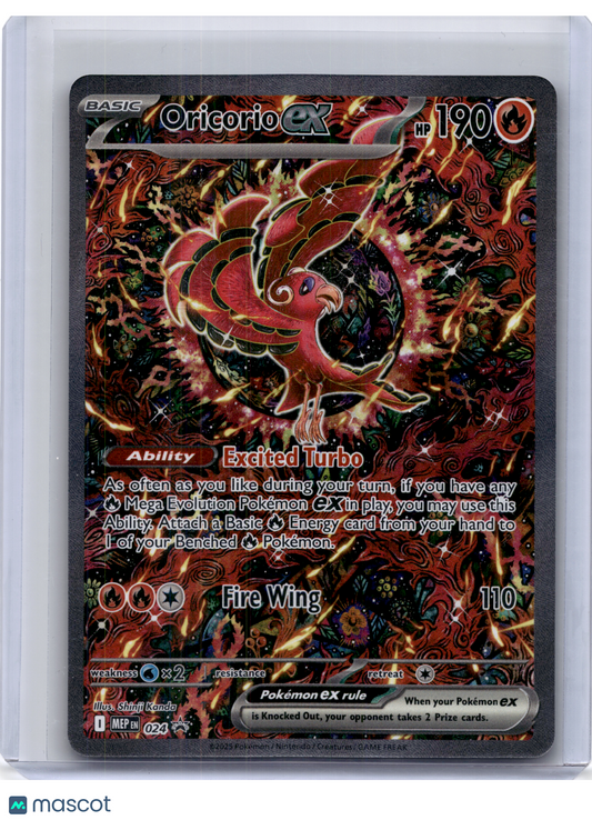 2025 Pokemon—Oricorio ex #024 Mega Evolution Promo—Black Star Promo Holo