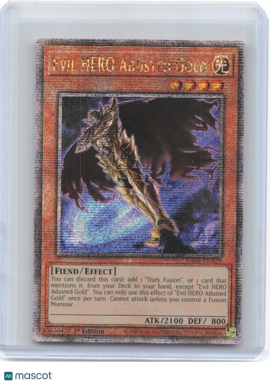 2019 Yu-Gi-Oh! TCG—Evil HERO Adusted Gold #RA04-EN029—QCSR Foil 1st Ed