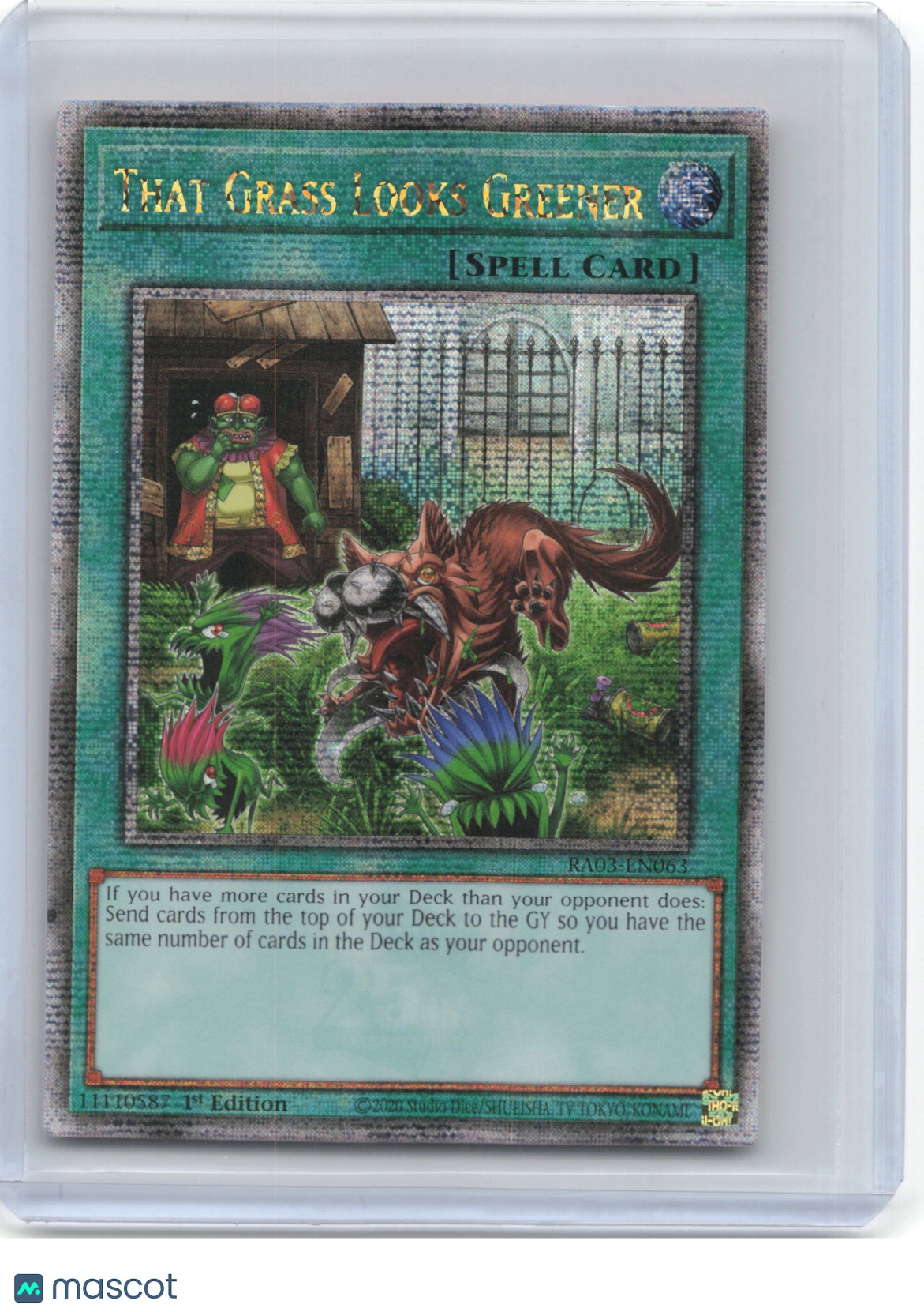 2020 Yu-Gi-Oh! TCG—That Grass Looks Greener #RA03-EN063—QCSR Foil 1st Edition