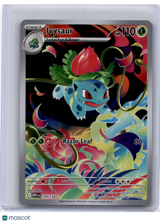 2025 Pokemon—Ivysaur #134/132 Mega Evolution Base Set—Illustration Rare Holo
