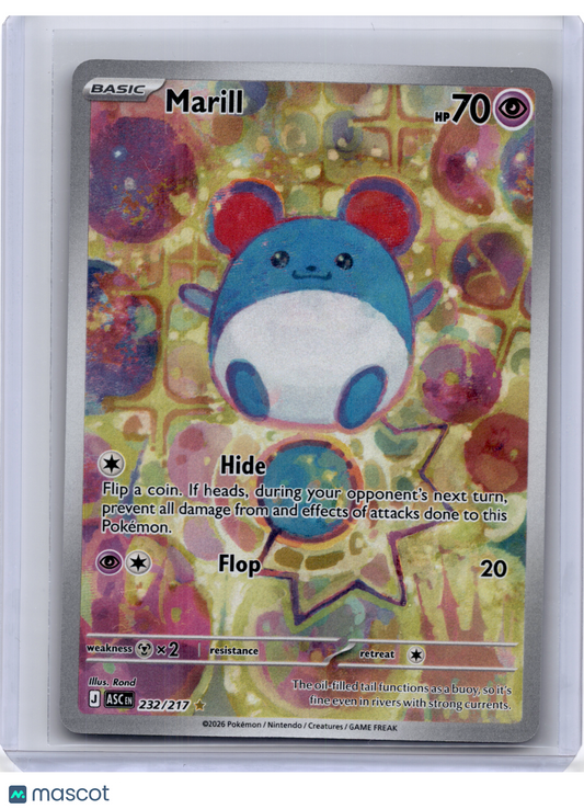 2026 Pokemon—Marill #232/217 Ascended Heroes—Illustration Rare Holo