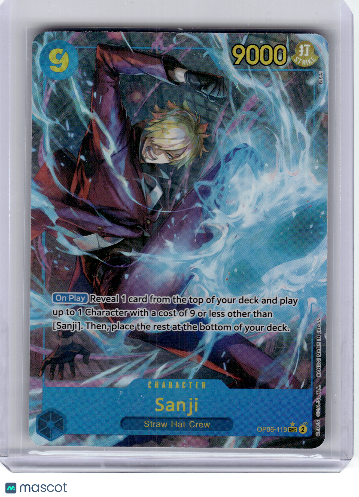 2024 One Piece—Sanji #OP06-119 Wings of the Captain—Secret Rare Foil [Alt Art]