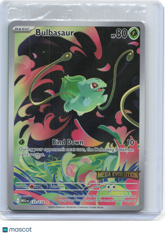 2025 Pokemon—Bulbasaur (Mega Evolution Stamp) #133/132 Mega Evolution—IR(Sealed)