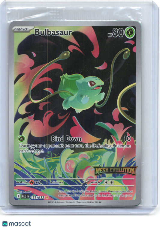 2025 Pokemon—Bulbasaur (Mega Evolution Stamp) #133/132 Mega Evolution—IR(Sealed)