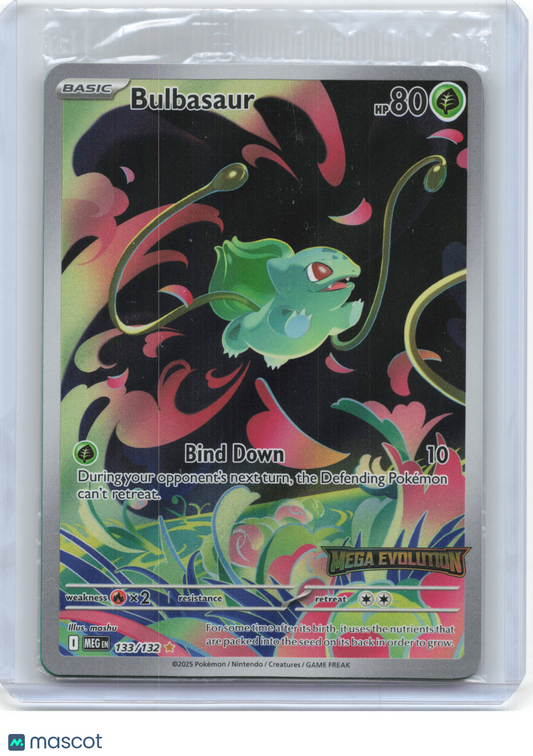 2025 Pokemon—Bulbasaur (Mega Evolution Stamp) #133/132 Mega Evolution—IR(Sealed)