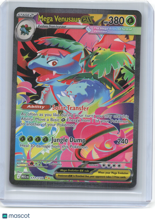 2025 Pokemon—Mega Venusaur ex #177/132 Mega Evolution—SIR Holo