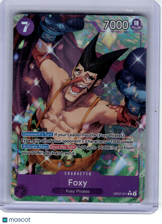 2024 One Piece—Foxy #OP07-071 500 Years in the Future—Rare Foil [Alt Art]