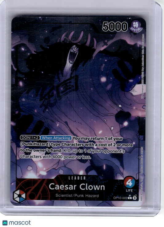 2025 One Piece—Caesar Clown #OP10-002 Royal Blood—Leader Foil [Alt Art]