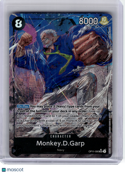 2025 One Piece—Monkey.D.Garp #OP11-095 A Fist of Divine Speed—SR Foil [Alt Art]