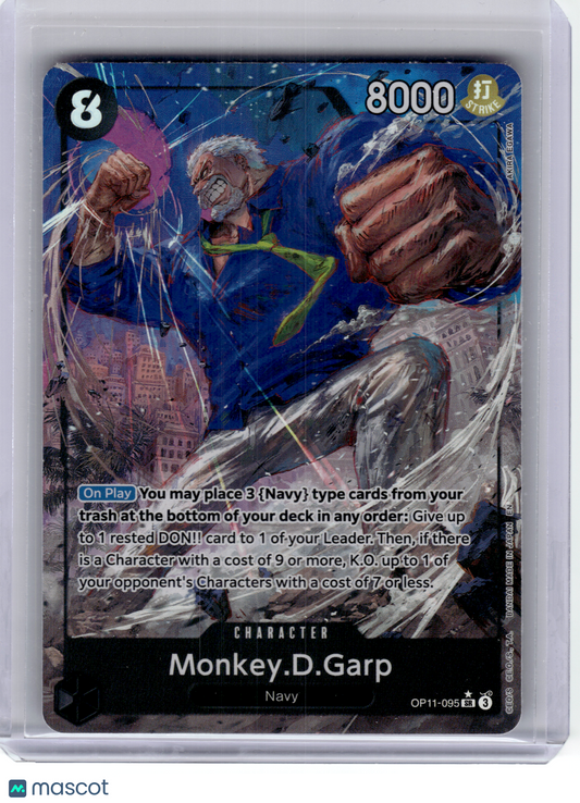 2025 One Piece—Monkey.D.Garp #OP11-095 A Fist of Divine Speed—SR Foil [Alt Art]