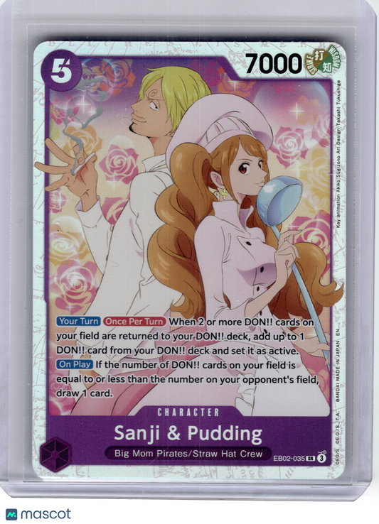 2025 One Piece—Sanji & Pudding #EB02-035 Anime 25th Collection—Super Rare Foil