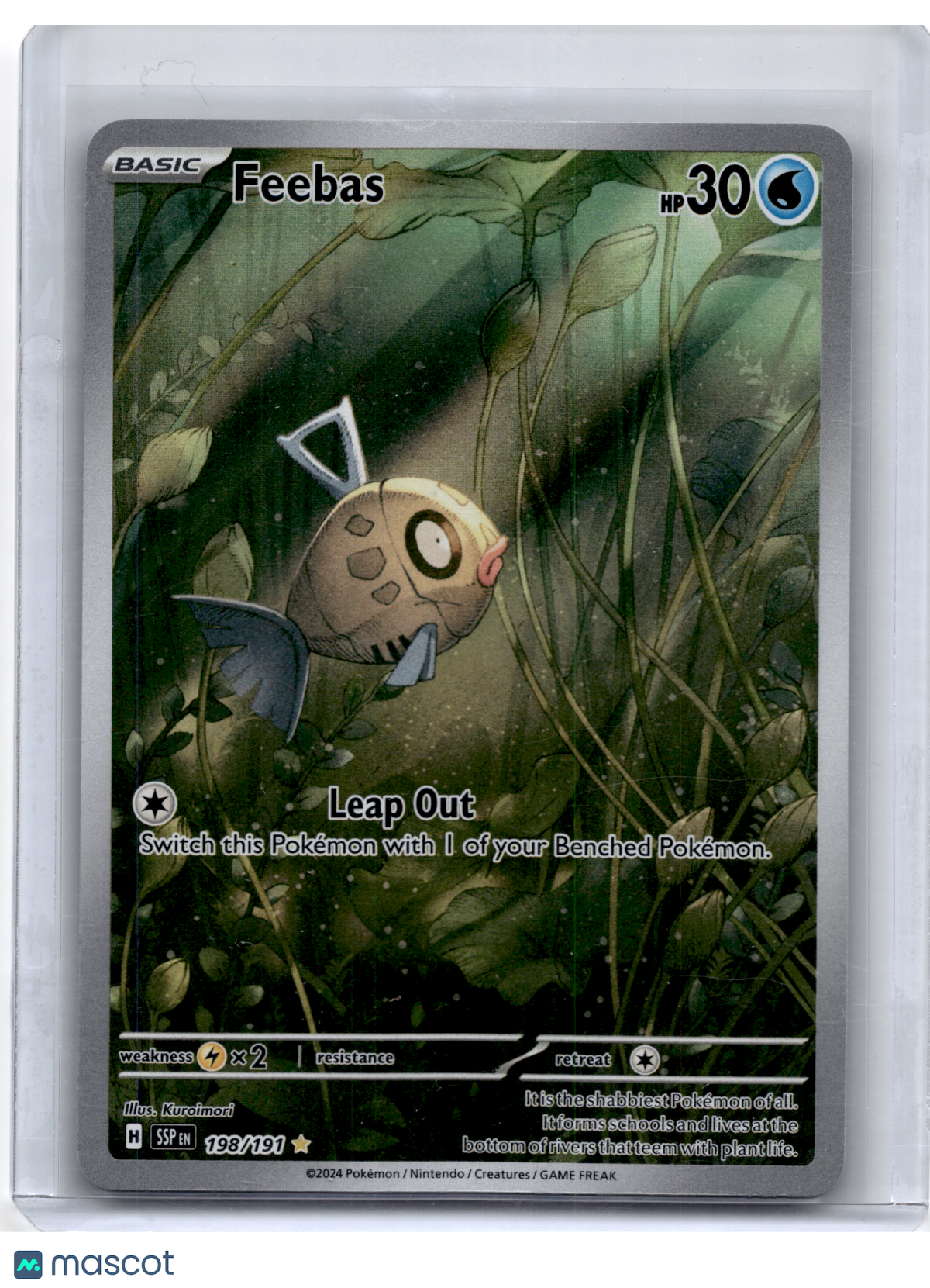 2024 Pokemon—Feebas #198/191 Surging Sparks—Illustration Rare Holo ...