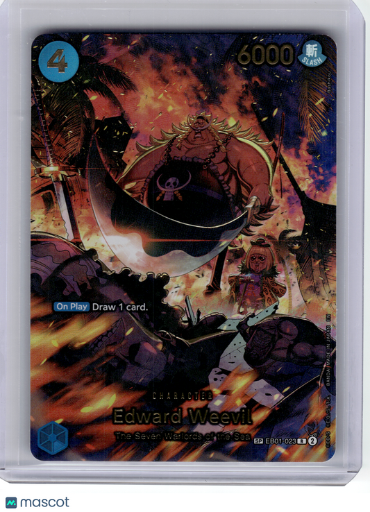 2026 One Piece—Edward Weevil #EB01-023 The Azure Sea's Seven—Special Rare Foil