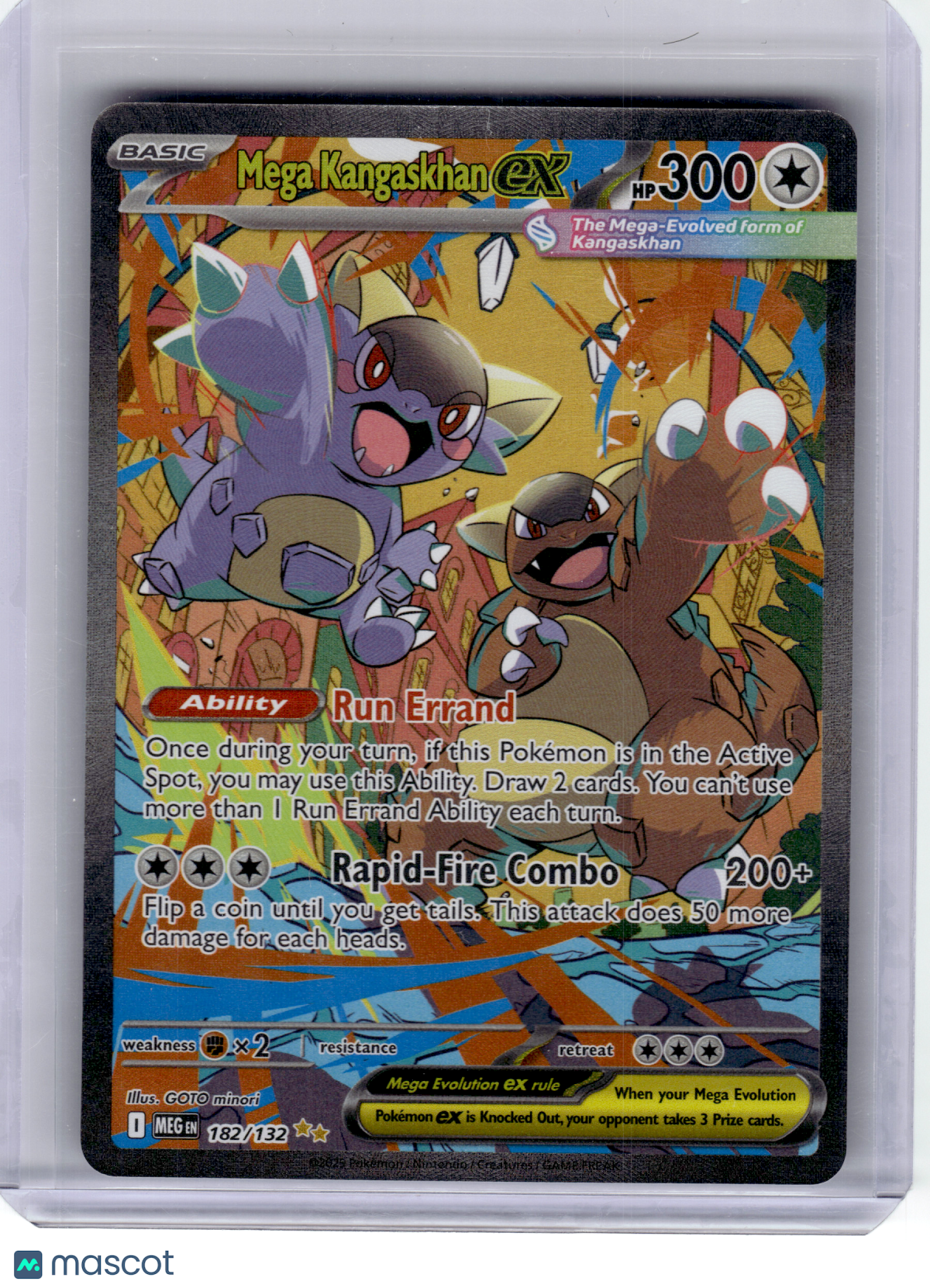 2025 Pokemon—Mega Kangaskhan EX #182 Mega Evolution—SIR Holo